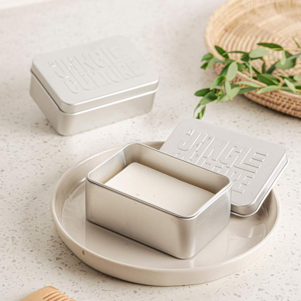 Travel Soap Tin | Metal Soap Storage Container w/ Drip Tray
